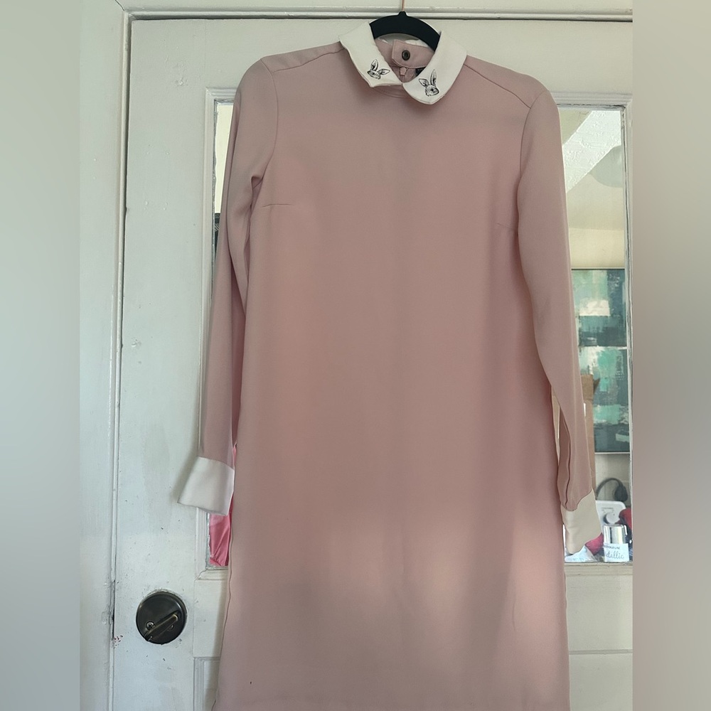Pink Victoria Beckham for target Peter Pan Collar dress sz M